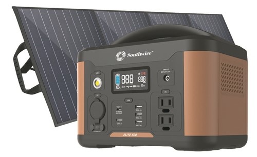 SouthWire Elite 500 Series Portable Power Station with Solar Panel Bundle